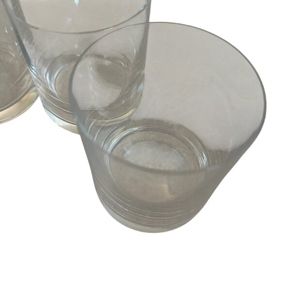 Rona Set of Four Double Old Fashioned Drink Glasses Cups Striped Classic NEW - Picture 7 of 8